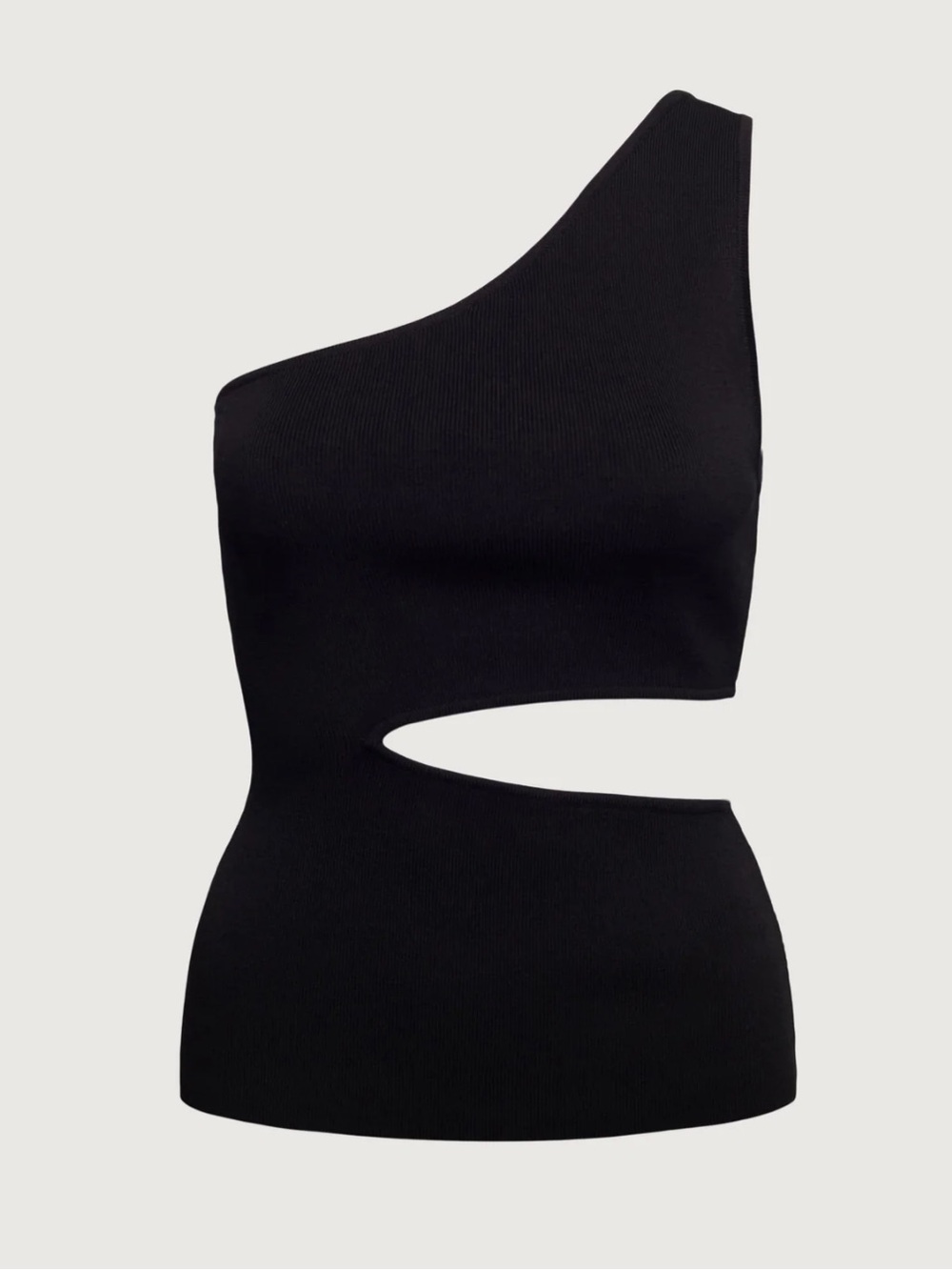 Oak + Fort - one shoulder knit tank with cutout - XXS